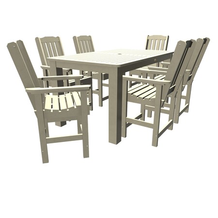 Highwood Usa Lehigh 7pc Rectangular Counter Height Outdoor Patio Furniture Dining Set 72 x 42 AD-ST7LH2CO4BA-WAE